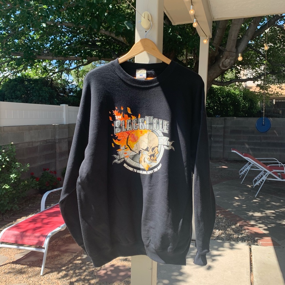 Vintage Y2K Lee heavyweight sweatshirt The black Hole Oakland black size XL